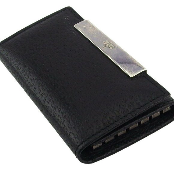 GUCCI key case logo plate leather Auth T18721 - Picture 4 of 8